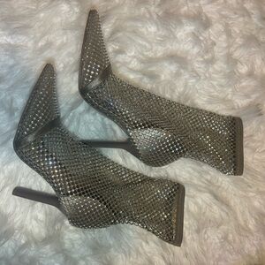Sparkled heel boots - Brand New